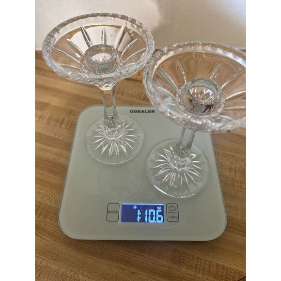 2 Nachtmann Bleikristal Candliere 6" Candle Stick Holders King Edward Pattern - Picture 10 of 15